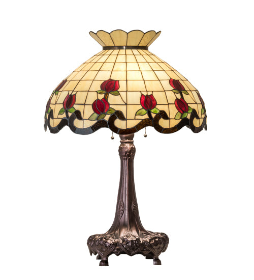 33" High Roseborder Table Lamp