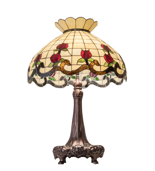 33" High Roseborder Table Lamp