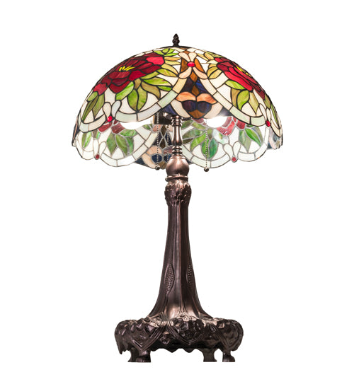 31" High Renaissance Rose Table Lamp