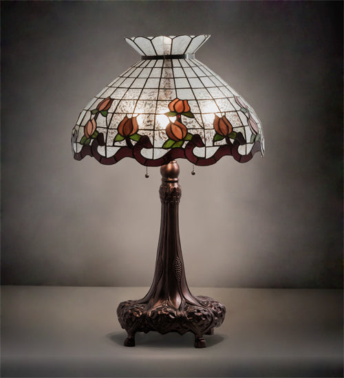 33" High Roseborder Table Lamp