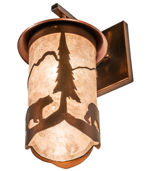 8" Wide Fulton Lone Bear Wall Sconce