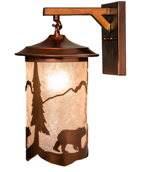 8" Wide Fulton Lone Bear Wall Sconce