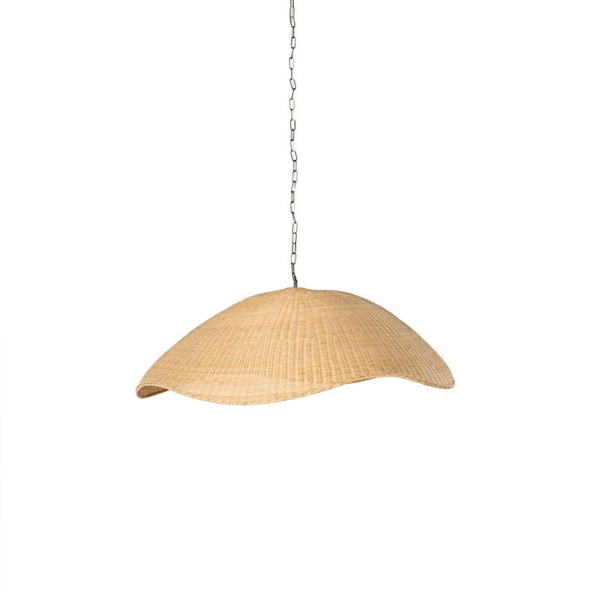 Overscale Woven Rattan Pendant-Natural