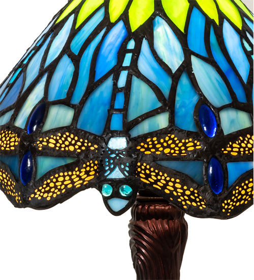 13" High Tiffany Hanginghead Dragonfly Mini Lamp