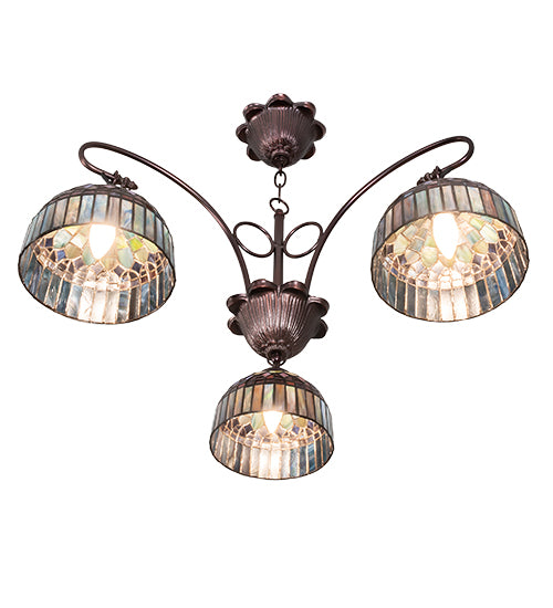 28" Wide Tiffany Candice 3 Light Chandelier