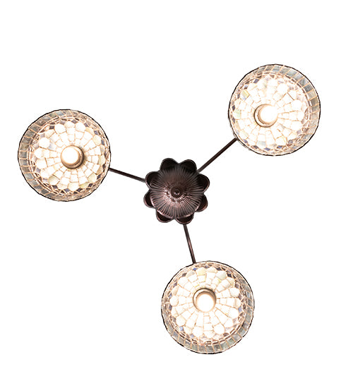 28" Wide Tiffany Candice 3 Light Chandelier