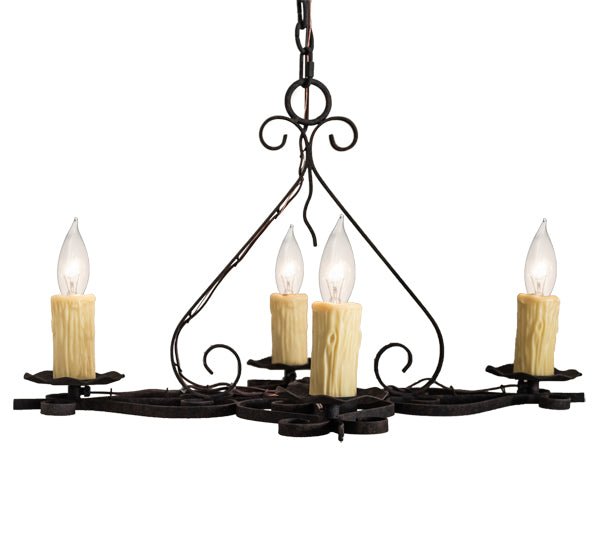 28" Long Elianna 4 Light Oblong Chandelier