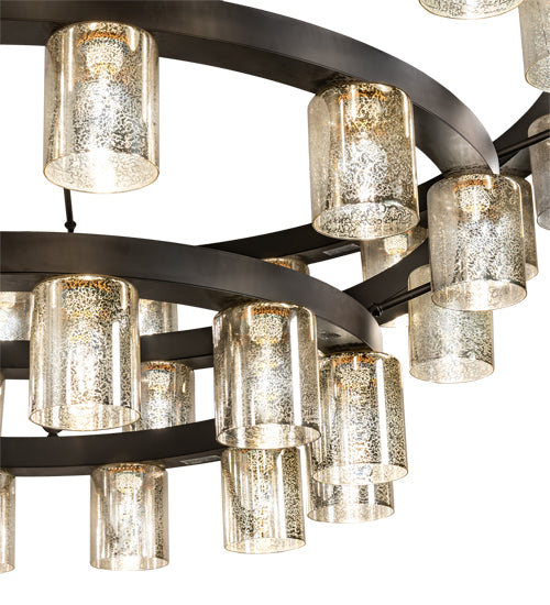 70" Wide Loxley Horizon Ring 44 Light Three Tier Chandelier