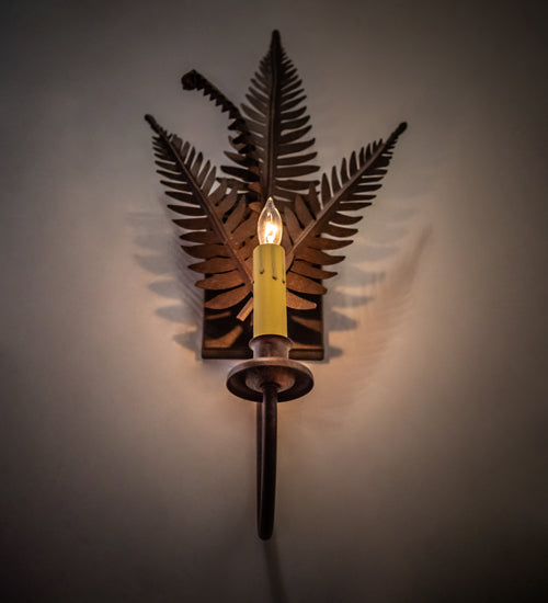 10" Wide Fern Wall Sconce