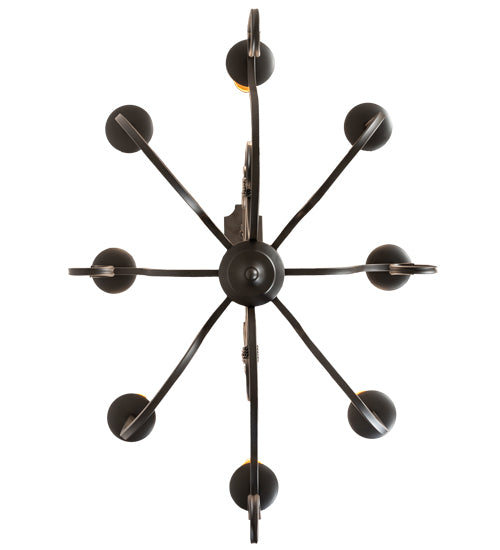 36" Long Clifton 8 Light Oblong Chandelier