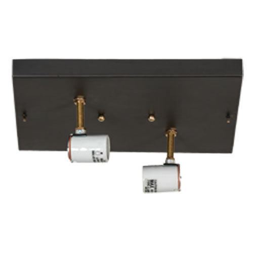 12" Square Hyde Park Double Bar Mission Flushmount