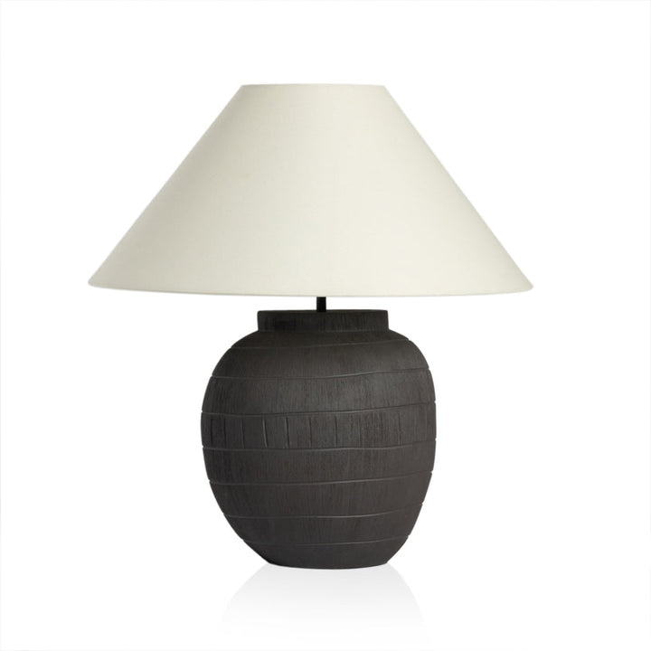 Muji Table Lamp-Textured Matte Black