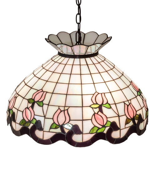 20" Wide Roseborder Pendant