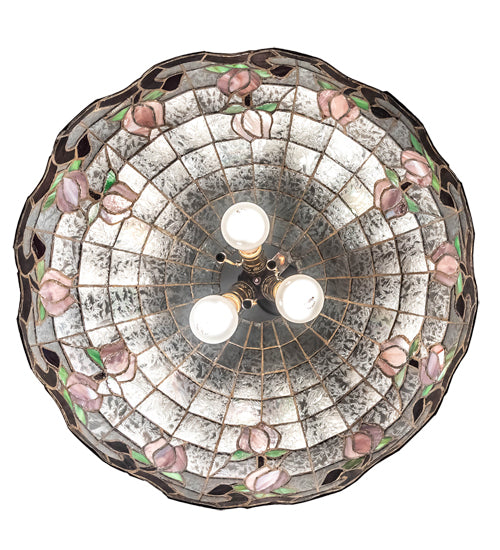 20" Wide Roseborder Pendant