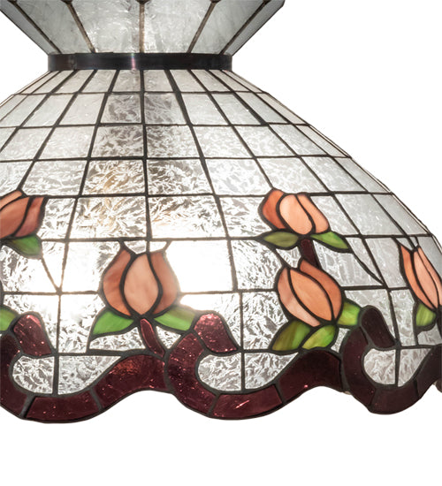 20" Wide Roseborder Pendant