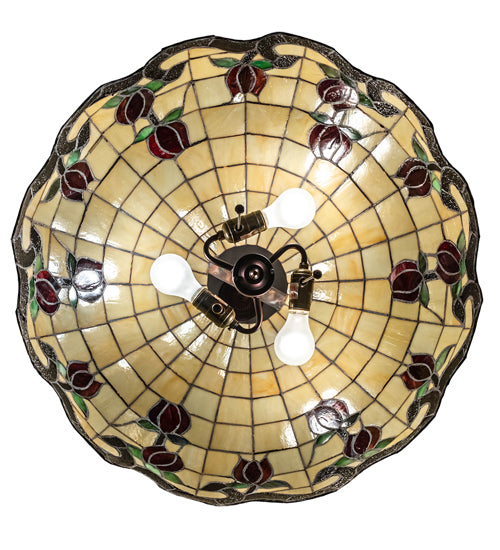 23" Wide Roseborder Pendant