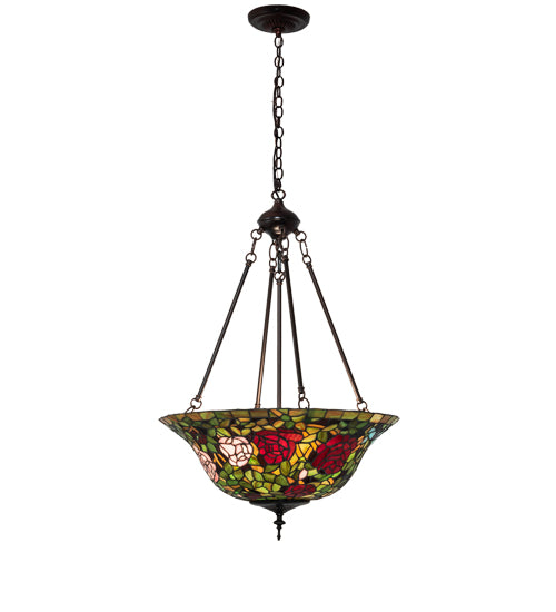 20" Wide Tiffany Rosebush Inverted Pendant