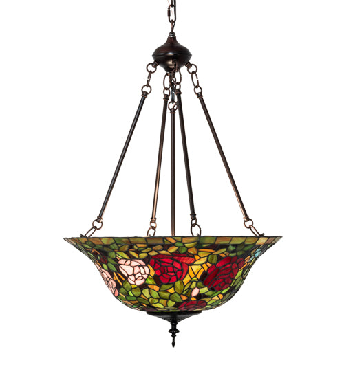 20" Wide Tiffany Rosebush Inverted Pendant