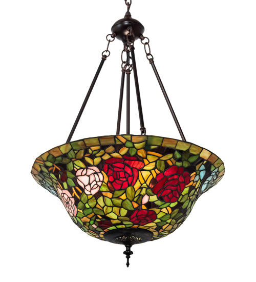 20" Wide Tiffany Rosebush Inverted Pendant