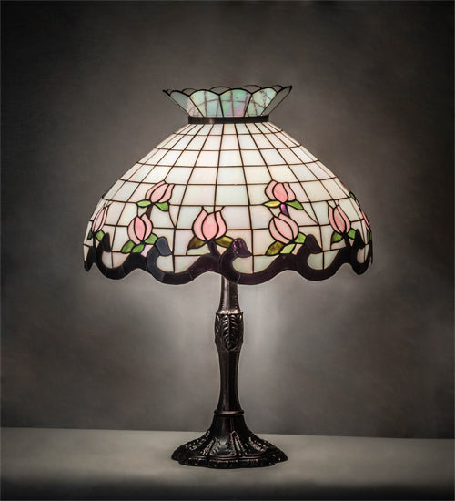 26" High Roseborder Table Lamp