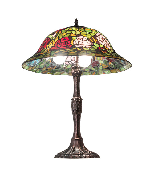 26" High Tiffany Rosebush Table Lamp