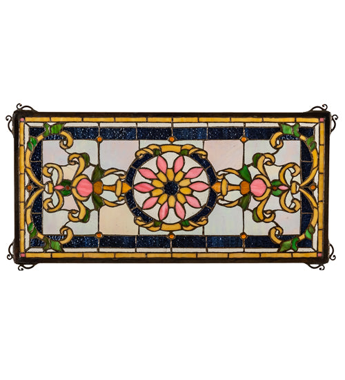 25" Wide X 12" High Emma Stained Glass Window