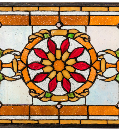 25" Wide X 12" High Emma Stained Glass Window