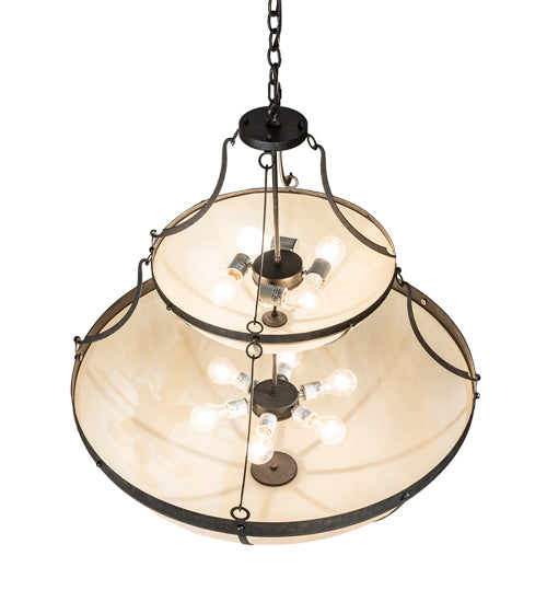 35" Wide Carousel Two Tier Pendant