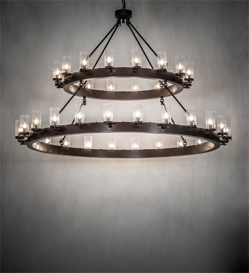 72" Wide Noziroh Ring 40 Light Two Tier Chandelier