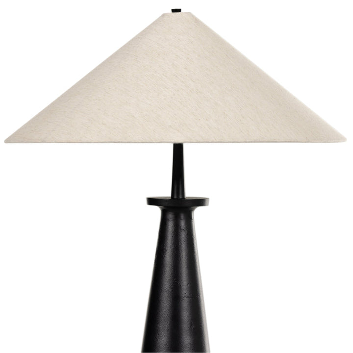 Innes Tapered Shade Floor Lamp-Matte Black