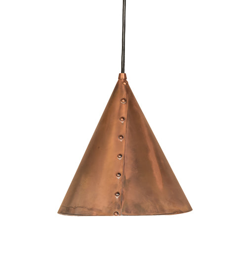 10" Wide Cone Rivet Mini Pendant