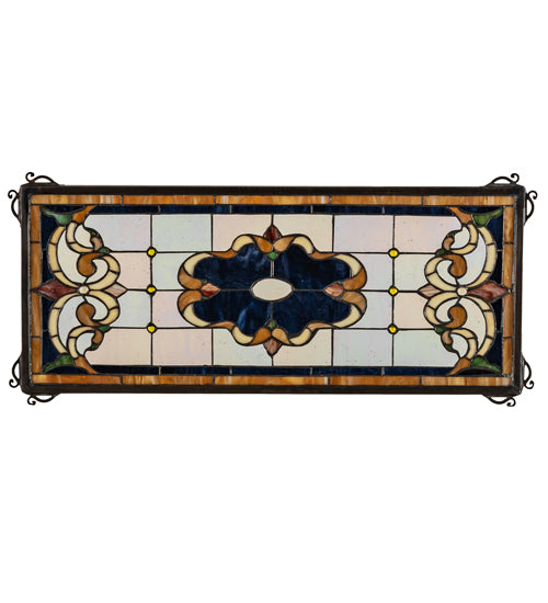 24" Wide X 10" High Madison Transom Stained Glass Window