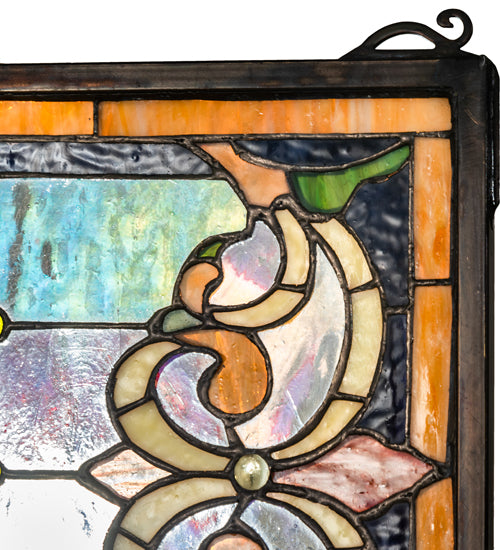 24" Wide X 10" High Madison Transom Stained Glass Window