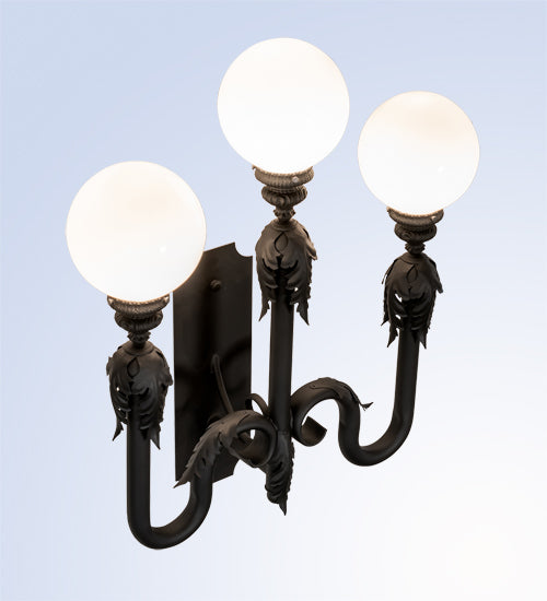 30" Wide Strasbourg 3 Light Wall Sconce