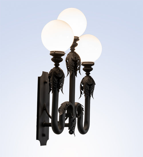 30" Wide Strasbourg 3 Light Wall Sconce