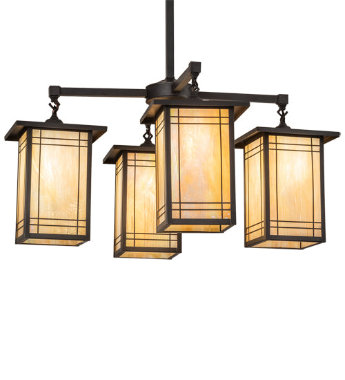 33" Wide Hyde Park Wright 4 Light Chandelier