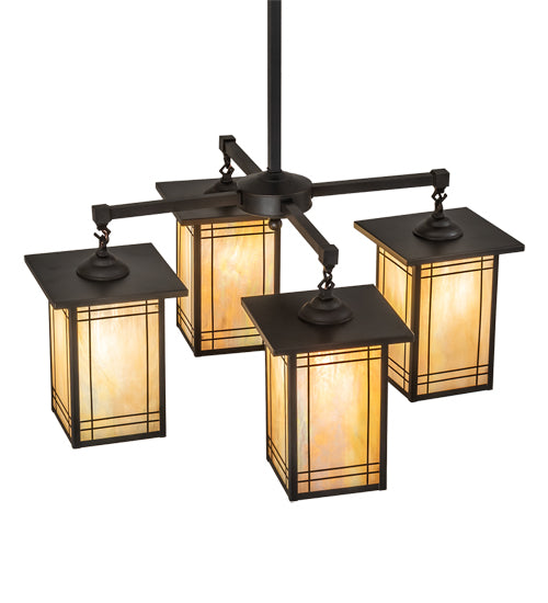 33" Wide Hyde Park Wright 4 Light Chandelier