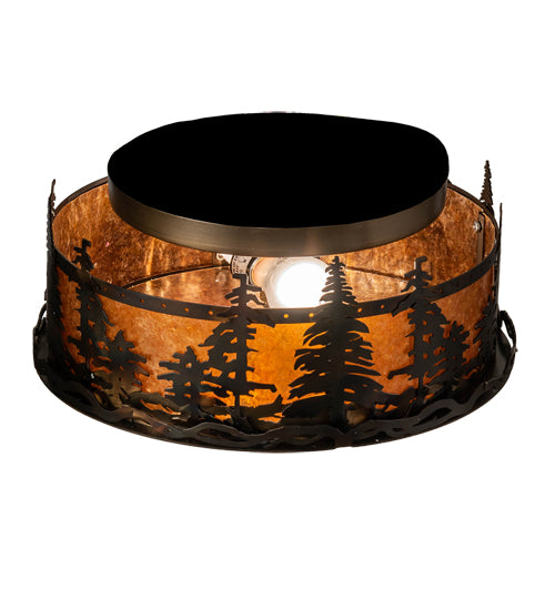 16" Wide Tall Pines Flushmount