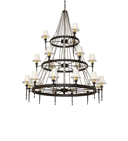 56" Wide Amaury 21 Light Three Tier Chandelier