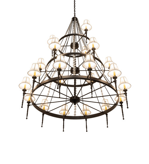 56" Wide Amaury 21 Light Three Tier Chandelier