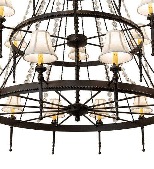 56" Wide Amaury 21 Light Three Tier Chandelier