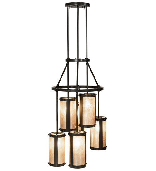 24" Wide Cartier 6 Light Cascading Chandelier