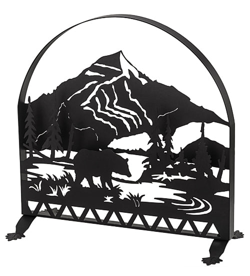 30"W X 30"H Bear Creek Arched Fireplace Screen