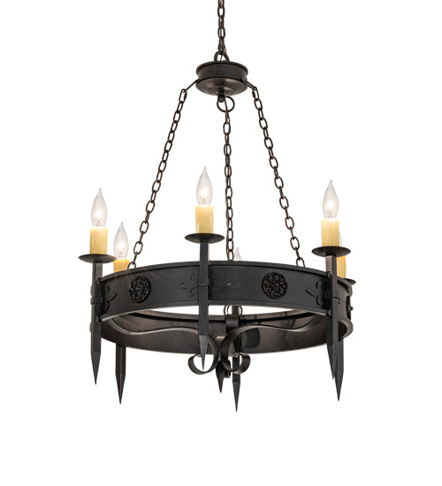 36" Wide Calandra 6 Light Chandelier