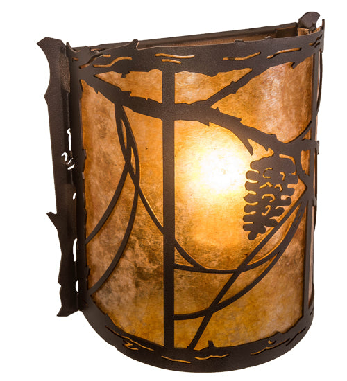 9" Wide Whispering Pines Right Wall Sconce