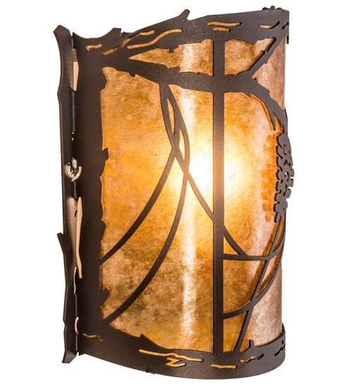 9" Wide Whispering Pines Right Wall Sconce