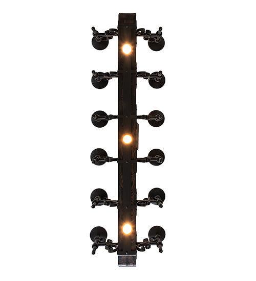 60" Long Tudor 12 Light Oblong Chandelier