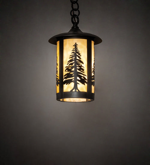 8" Wide Fulton Tall Pines Mini Pendant