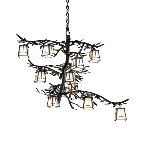 39" Wide Pine Branch Valley View 10 Light Chandelier