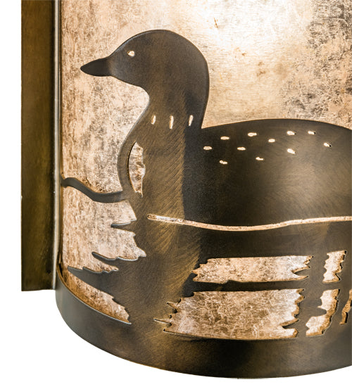 8" Wide Loon Left Wall Sconce